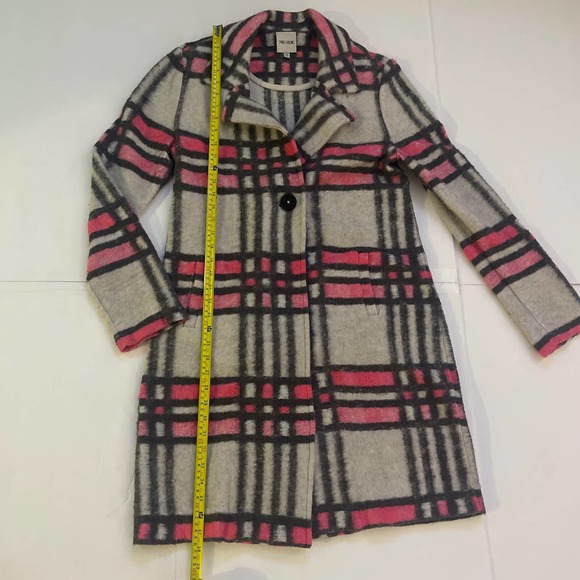 NIC + ZOE Check Pop  Sweater Jacket / Coat. Pink Multi Cotton Wool Blend - M - Picture 14 of 16